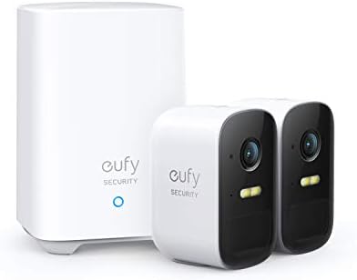 eufy Security, eufyCam 2C 2-Cam Kit, Security Camera Wireless Outdoor, Home Security System, HomeKit Compatibility, 1080p HD, IP67, Night Vision, Motion Only Alert, No Monthly Fee