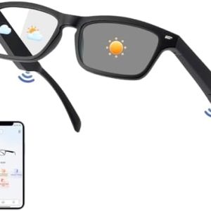 AI Translation Smart Glasses with Bluetooth, 160+ Languages, Color-Changing Lenses, Built-in Speaker & Clear Audio, Real-Time Voice Translator Smart Sunglasses for Travel, Meetings, Business Use