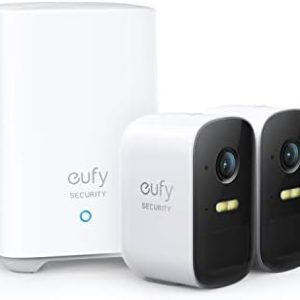 eufy Security, eufyCam 2C 2-Cam Kit, Security Camera Wireless Outdoor, Home Security System, HomeKit Compatibility, 1080p HD, IP67, Night Vision, Motion Only Alert, No Monthly Fee